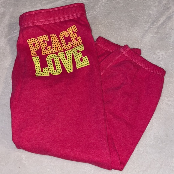 Victoria’s Secret hot pink “PINK” bling drawstring jogger sweatpants, size XS - Picture 5 of 10